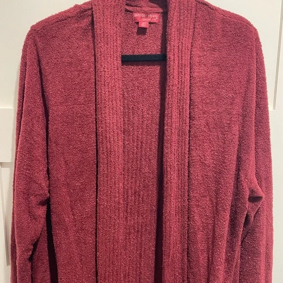 Barefoot Dreams Maroon Long Cardigan with pockets
